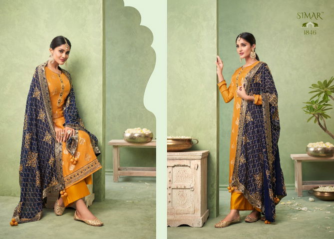 Glossy Simar Gulnoor 1845 Series Casual Wear Viscose Designer Salwar Kameez Collection